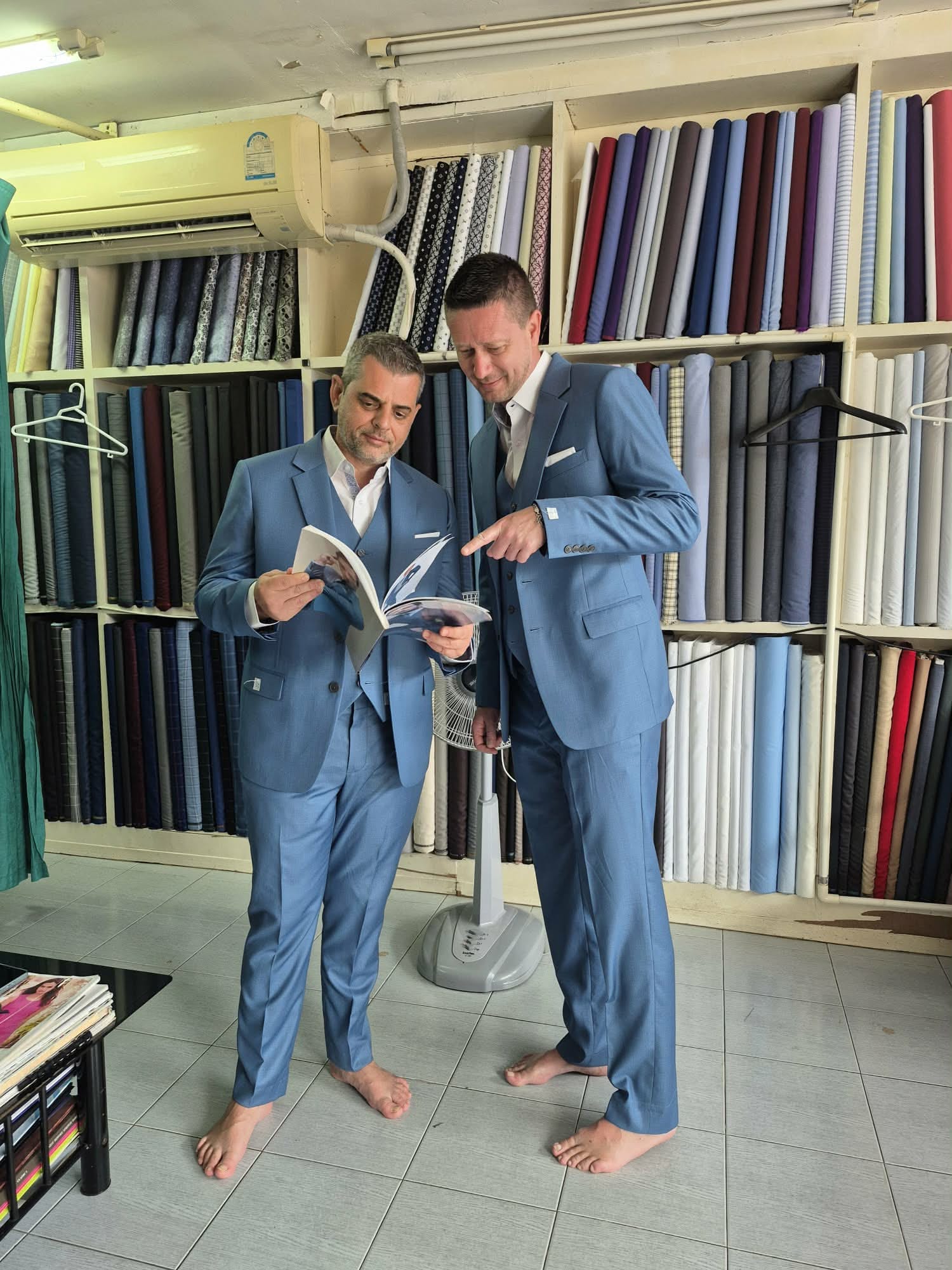 Bespoke suit fitting at the Rawai atelier